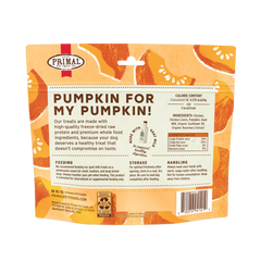 Primal Dog Freeze Dried Treats Pumpkin For My Pumpkin Chicken & Pumpkin with Goat Milk