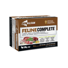 Iron Will Raw - Feline Complete Turkey, Beef & Mackerel Dinner