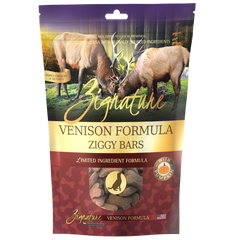 Zignature Dog Ziggy Bars LID Venison & Pumpkin Treats 12oz