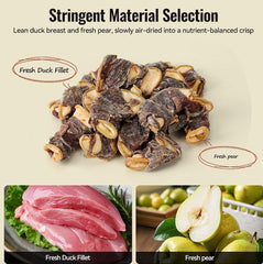 DE TREW Air-Dried Duck & Pear Wraps Dog Treats 454g