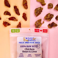 Wiggly Babies - Freeze Dried Asian Breed Chicken Heart & Liver