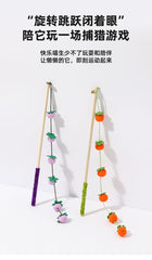 Persimmon Cat Teaser Wand with Bell & Wooden Stick