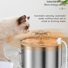Automatic Circulating Stainless Steel Water Fountain with Sensor - Square