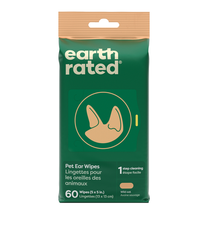 Earth Rated - Ear Wipes 5x5 inches 60PK