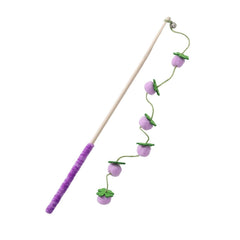 Cat Cotton Fruit Tail Teaser with Bell