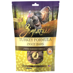 Zignature Dog Ziggy Bars LID Turkey & Pumpkin Treats 12oz