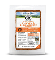 Raised Right - Chicken & Pumpkin Pate Gently Cooked Frozen Dog Recipe