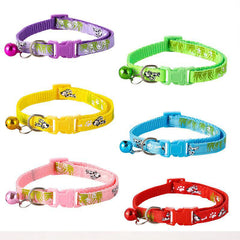 pet collar with bell dog pattern