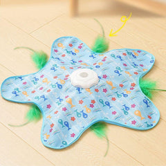 Automatic Hide & Seek Cat Toy with Moving Feather Automatic