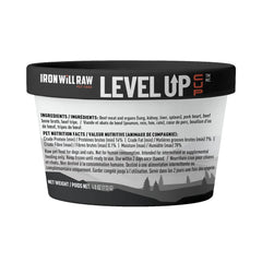 Iron Will Raw - Dog Level Up Cup Frozen Beef & Pork in Bone Broth