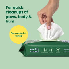 Earth Rated - Hypoallergenic Pet Grooming Wipes Lavender