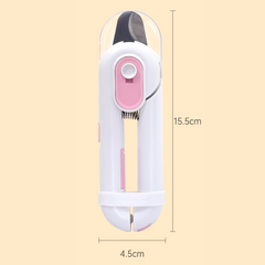 Pet Nail Clippers with LED Circular Cut Hole & Built-In Nail File