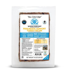 Raised Right - Pancreatic Support Turkey Gently Cooked Frozen Dog Recipe