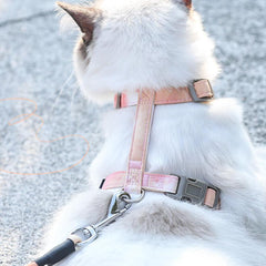 Hoopet Pet Adjustable Harness H Shaped with Leash and Collar