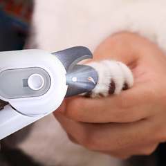 Pet Nail Clippers with LED Circular Cut Hole & Built-In Nail File