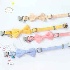 Pet Bow Collar with Detachable Bell