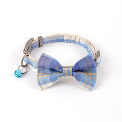 Pet Plaid Collar with Bow