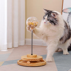 Cat Interactive Treat Dispenser with Roller Track Balls + Catnip