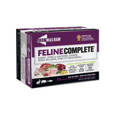 Iron Will Raw - Feline Complete Rabbit, Pork & Mackerel Dinner