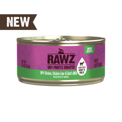 RAWZ Cat 96% Chicken, Chicken Liver & Goat's Milk Pate 5.5oz