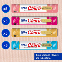 INABA Churu Puree chicken Seafood Mix Variety Box