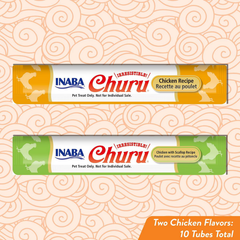 INABA Churu Puree Chicken & Chicken with Scallop Variety Pack