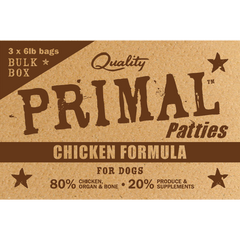 Primal Dog Frozen Raw Chicken Bulk 18lb