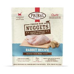 Primal Cat Frozen Raw Rabbit Nuggets