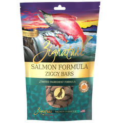 Zignature Dog Ziggy Bars LID Salmon & Pumpkin Treats 12oz