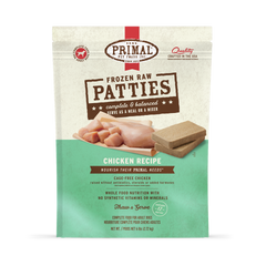 Primal Dog Frozen Raw Chicken Patties