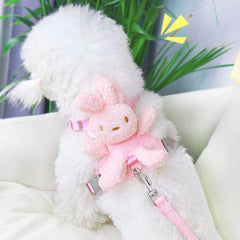 Pet Vest Leash with Stuffed Bunny